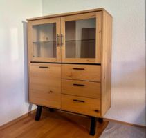 Massivholz Vitrinenschrank Highboard sehr guter Zustand