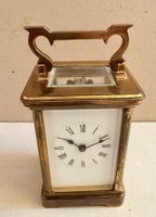 🟡antike viktorianische Messing Reise Uhr Wagenuhr 1860/1890