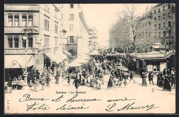 Cartes postales: Geneve, Le Molard, Marktszene mit Ständ – D'occasion à Berlin par bartko-reher