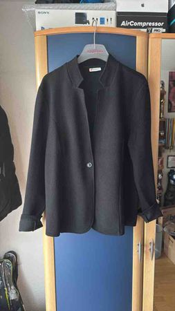 Damen Blazer schwarz Strukturstoff gebraucht