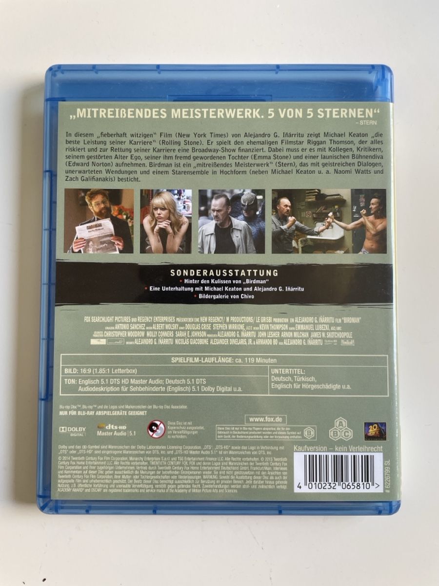Tutti i DVDs: Birdman - Blu-ray – Usato da Zürich venduto da Ali-Olmi 1