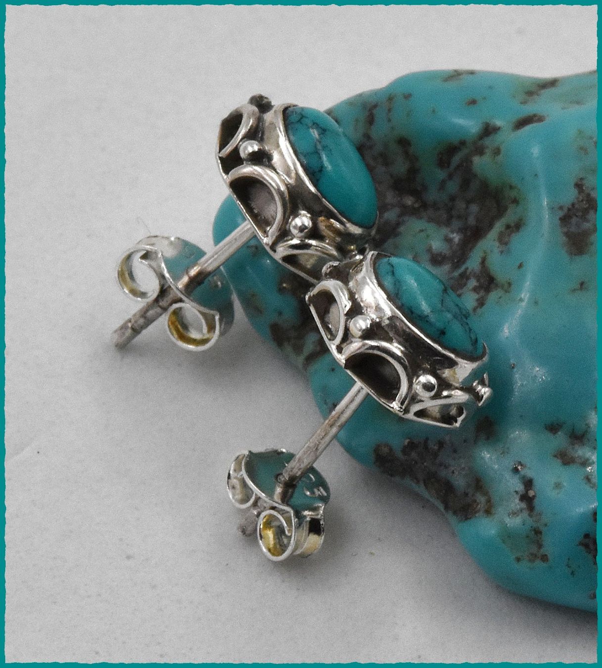 Orecchini pendenti & Orecchini a lobo: Türkis Ohrstecker 925 Silber – Nuovo e nell'imballaggio originale da Oberglatt ZH venduto da Goldfee1 1