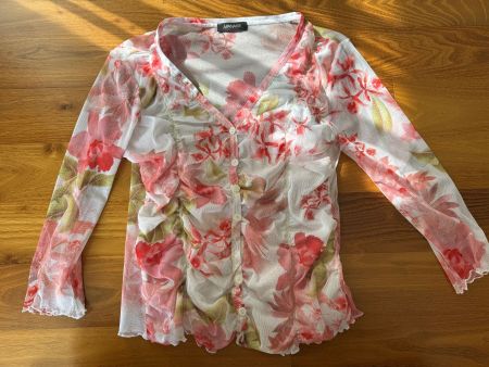 Leichte Sommerbluse von APANAGE mit Blumenmuster, Gr. L