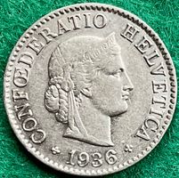 Pièce de 5 ct suisse 1936