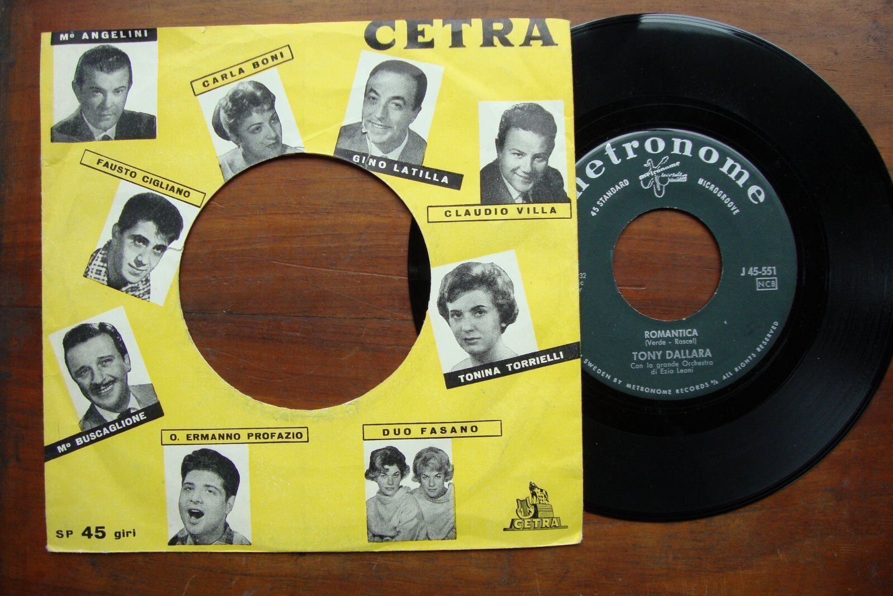 Schallplatten: TONY DALLARA - ROMANTICA -NON SEI FELICE – Gebraucht aus Bern von Uli_10_11