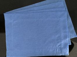 Tischset Blau 35x50cm Stoff 4Stk neuwertig NP Pfister 39.80