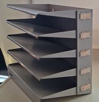 Büro Ablagefächer grau 5-fach Metall guter Zustand