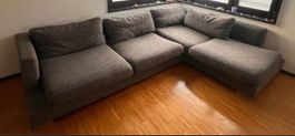 Ecksofa grau 2m 23cm x 2m defekt