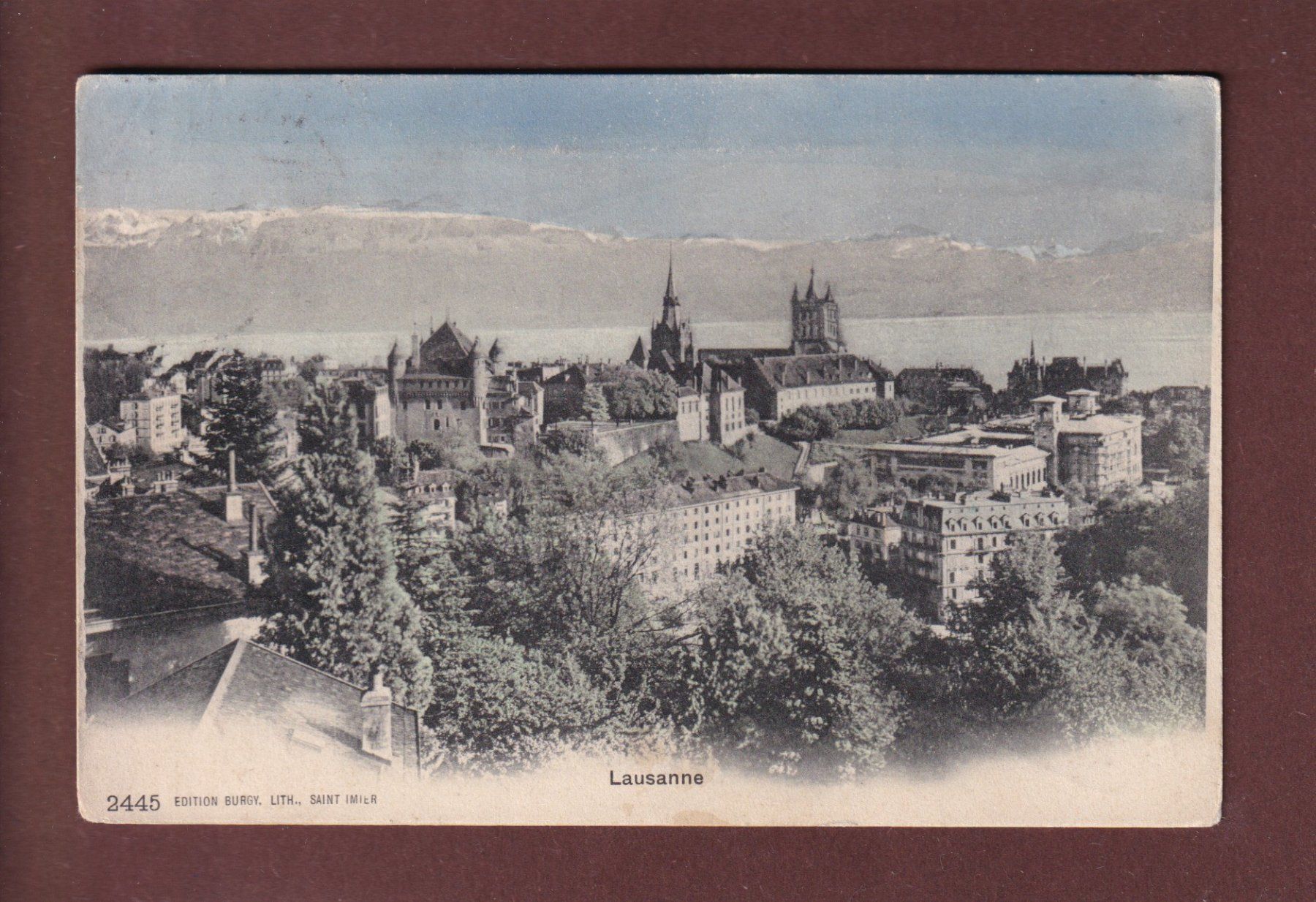 Cartoline postali: LAUSANNE - Vue partielle - 1905 // pli d'angle // – Usato da Pully venduto da nicecards