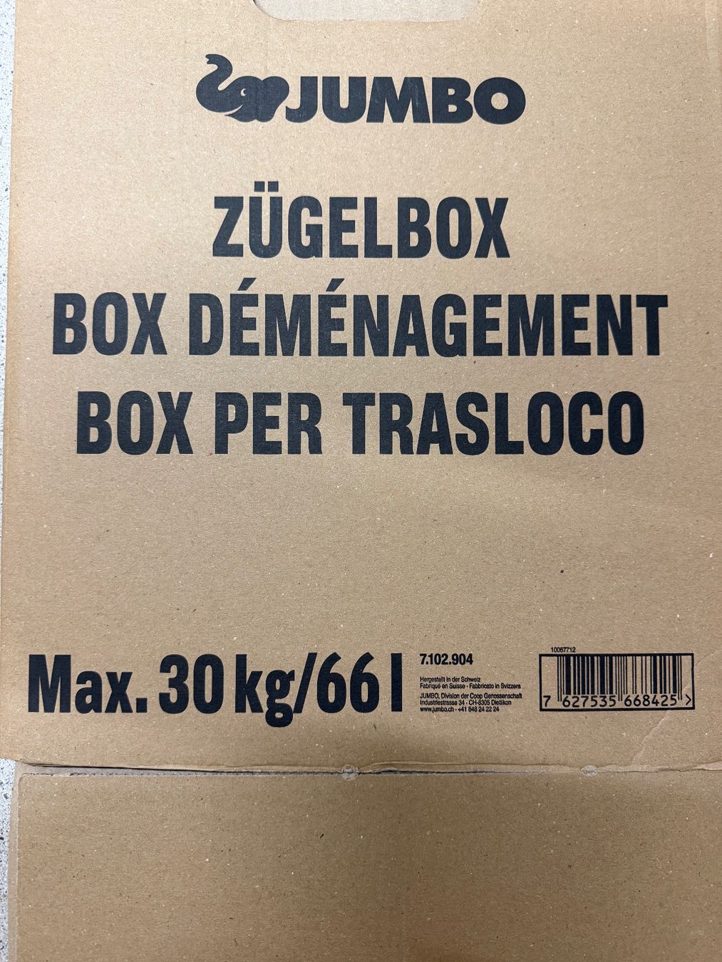 Cartoni: JUMBO Umzugskarton 30 kg Set 10ST – Usato da Greifensee venduto da r.s.c 1