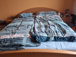 Bett mit Lattenrost, Holz, 180x200cm, gut erhalten!