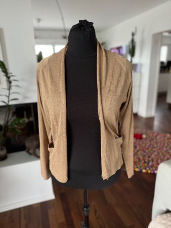 GC FONTANA Leichte Strickjacke Camel/Gold Gr M