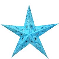 Stern Papierstern Lampe Faltstern Blau Lampion