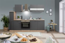 615 Küchenzeile Singleküche 240cm E/S/G - Küche Einbauküche