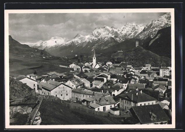 Cartoline postali: AK Ardez, Ortsansicht, Turm, Panorama – Usato da Berlin venduto da bartko-reher