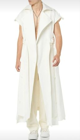 Maison Blanche Trench-Weste Weiss Grösse 8 neuwertig