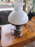 Antike Petroleumlampe, Glas, Metall, Vintage Lampe!