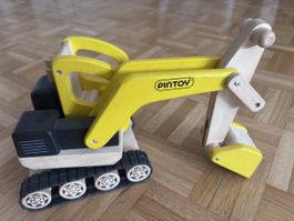 Pintoy Holz Bagger Baumaschine