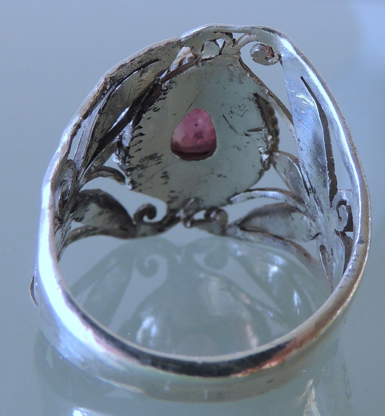 Anelli: Handgearbeiteter Silber 925 Turmalin Fingerring Gr. 58 – Usato da Waldenburg venduto da schaller707 5
