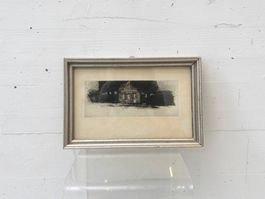 Vintage Bild mit Architekturmotiv im Silberrahmen