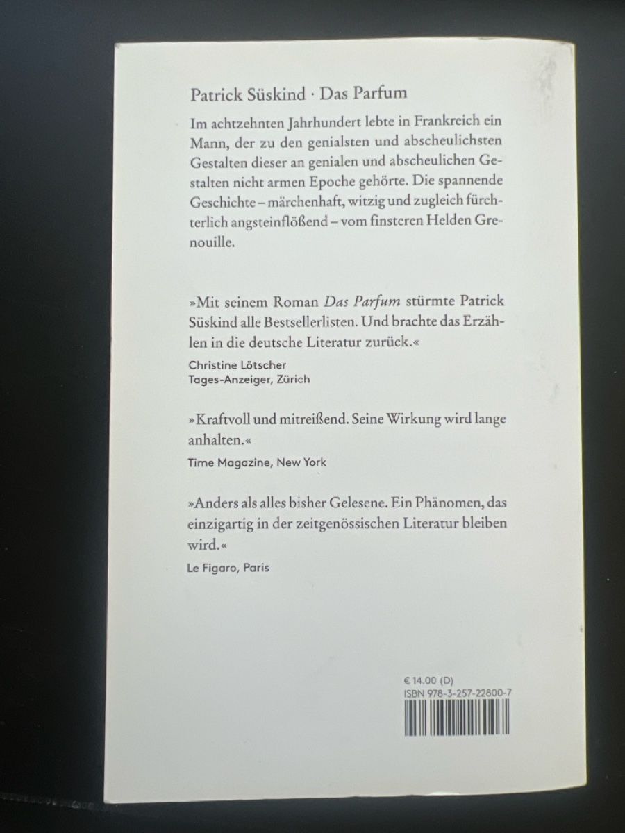 Bücher: Patrick Süskind - Das Parfum – Neu (gemäss Beschreibung) aus Thalwil von Mirrow 1