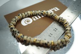 Dalmatiner Jaspis     Donuts  6mm  Armband    Topstone