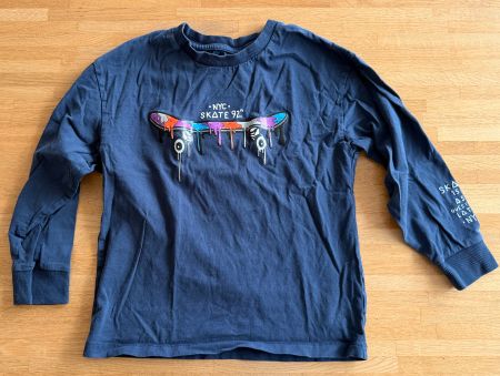 Pullover - NEXT Langarmshirt blau Skateboard Gr. 128