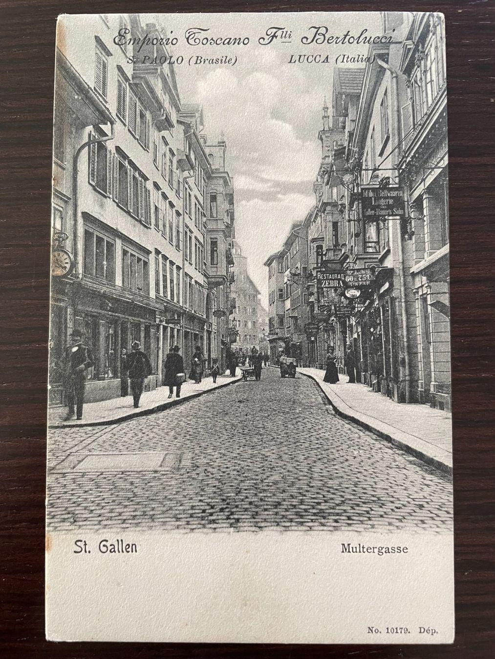 Ansichtskarten: ST. GALLEN Multergasse, belebt, 3 Ansichtskarten – Gebraucht aus Wald ZH von TLILEF 1