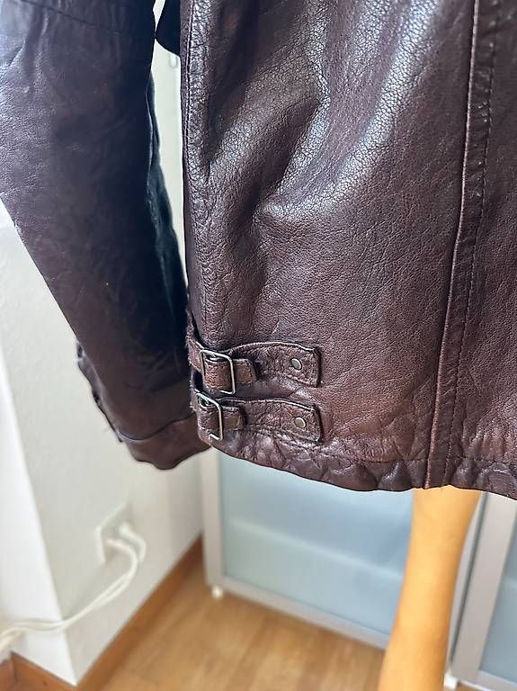 Jack & Jones Giacche: Herren Lederjacke Echtleder Gr. XL dunkelbraun – Usato da Zumikon venduto da luthien1805 3