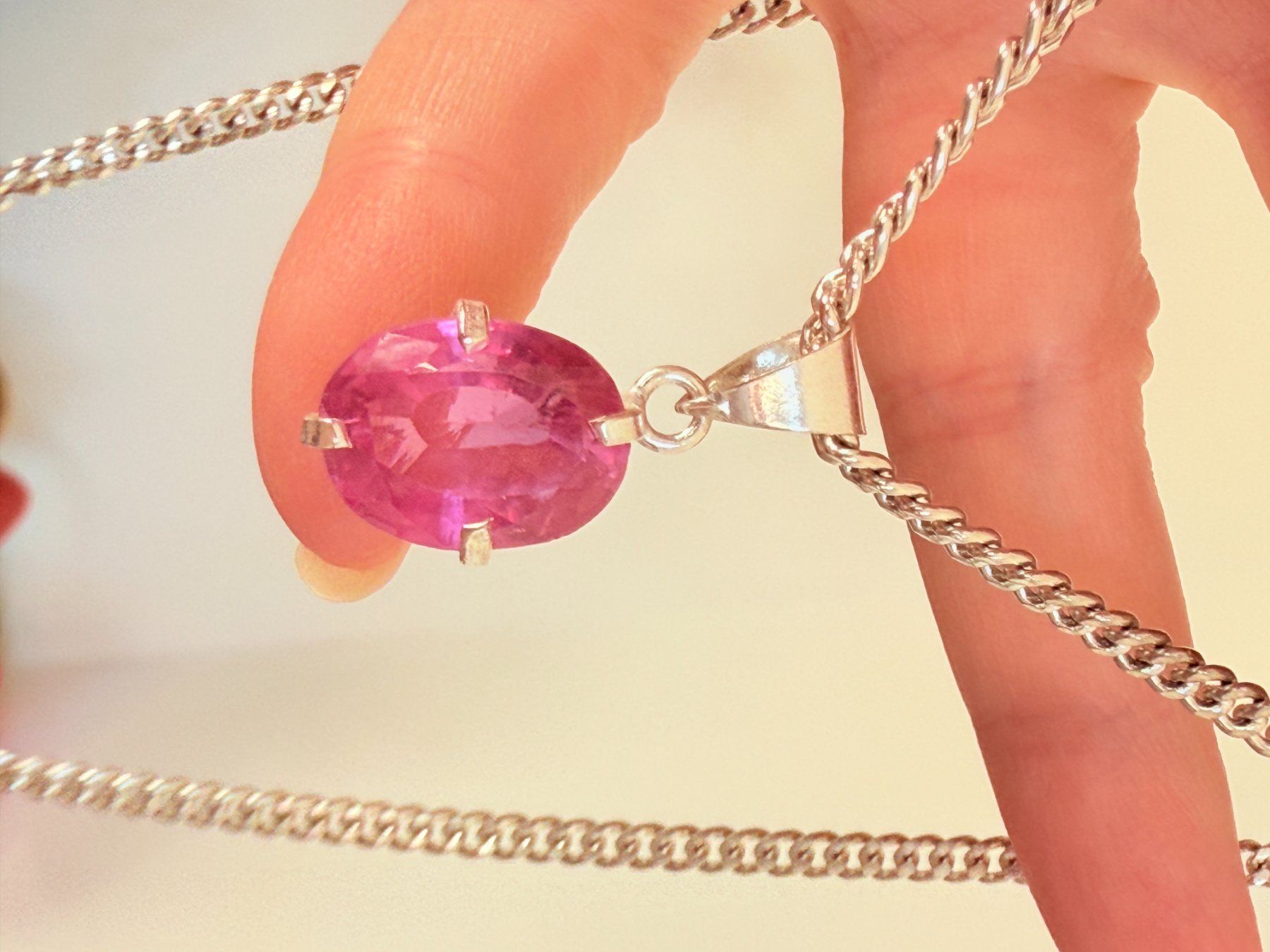 Catenine: 13,70CT Collier avec  CERTIFICATE- bijou romantique – Nuovo e nell'imballaggio originale da Genève venduto da AWWA 2