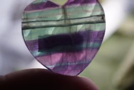 Fluorite  Herz Gelocht     –Lot Adlun-