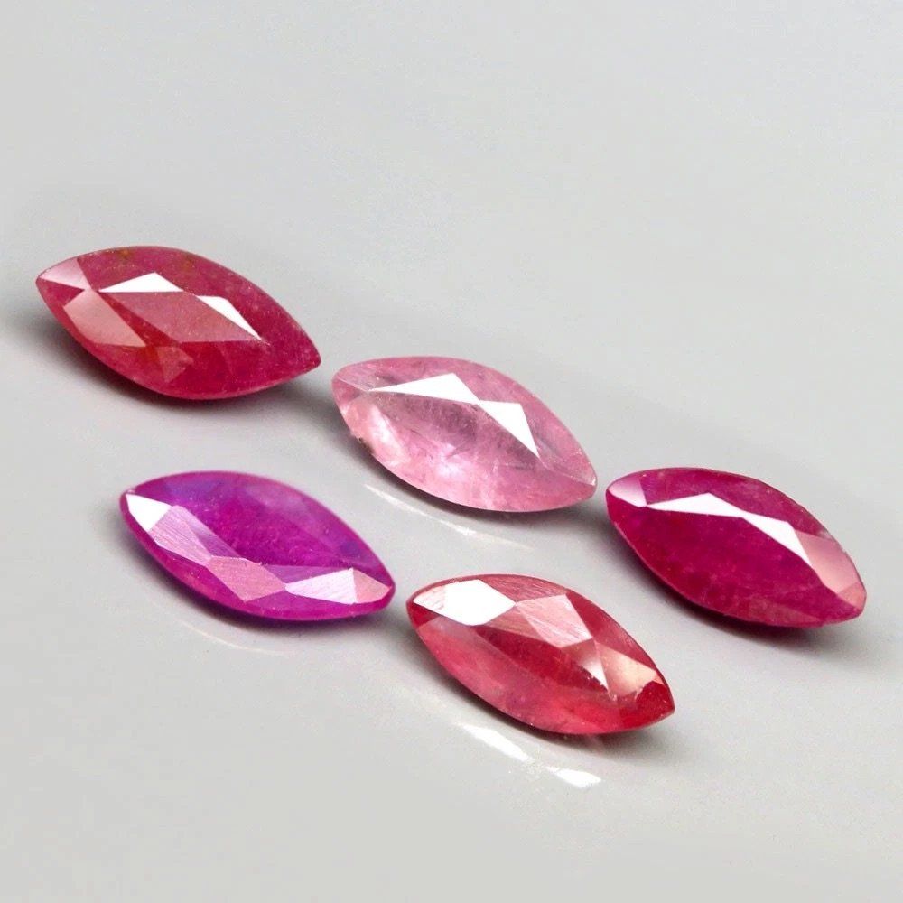 Pietre preziose: Natural Ruby - 6 x 3 mm - 1.42 ct - 5 Pcs – Nuovo (secondo la descrizione) da Zürich venduto da Yoohooz 4