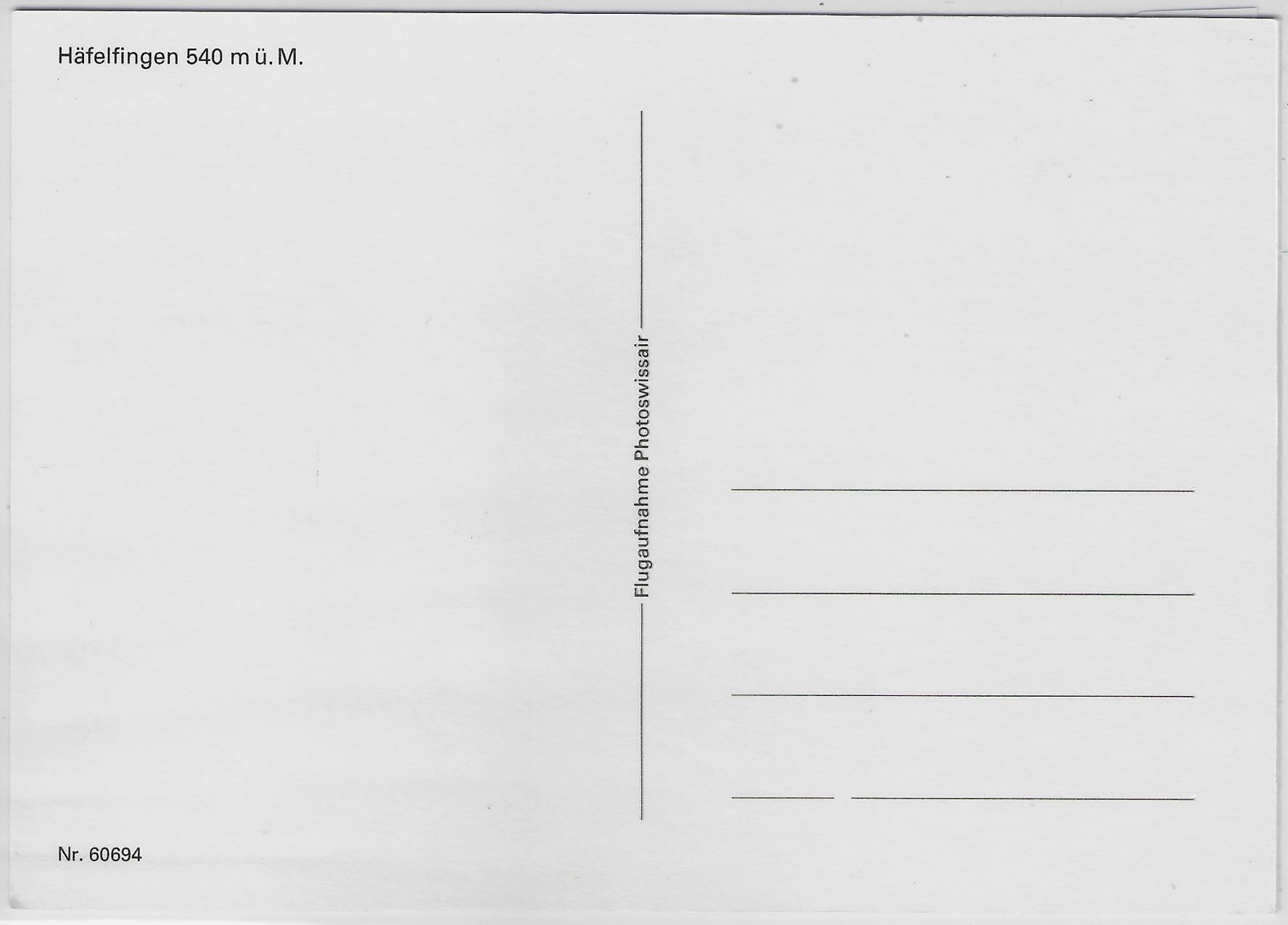 Cartoline postali: Flugaufnahme Häfelfingen BL – Antico da Ettingen venduto da Kartenplanet 1