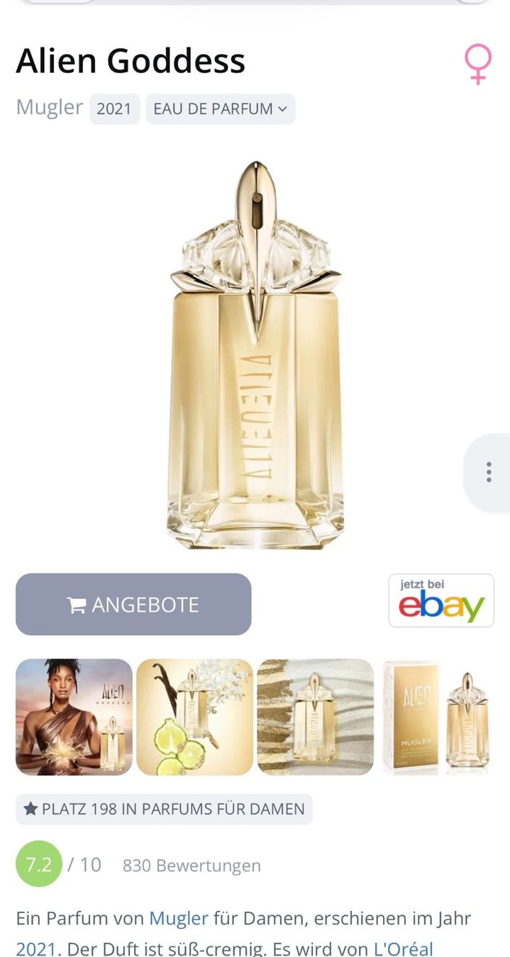 Mugler Parfum & Eau de Toilette: Mugler Alien Goddess EDP Duftprobe 2ML – Gebraucht aus Zürich von deruja 7