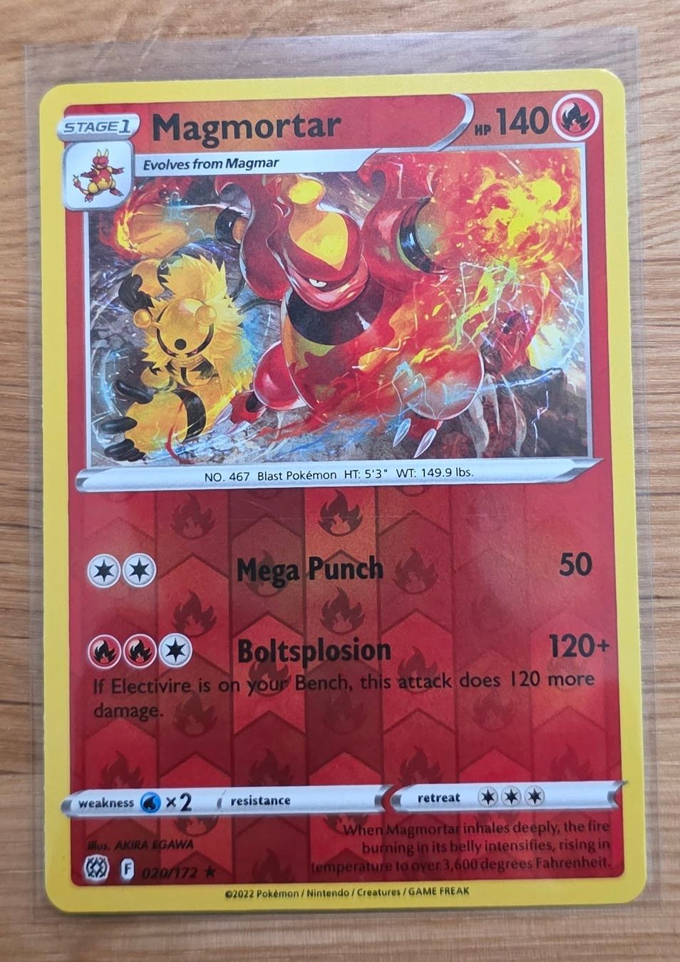 Pokémon Carte collezionabili: Magmortar 020/172 – Nuovo (secondo la descrizione) da Arbon venduto da Twist05