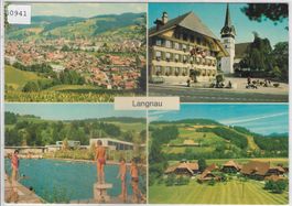 Langnau - Dorfansicht, Gasthof "Bären", Hallen- Freibad, Ey