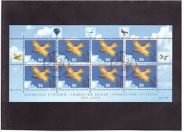 2001 Erinnerungsblock Der Aero Club Schweiz aus ABO**