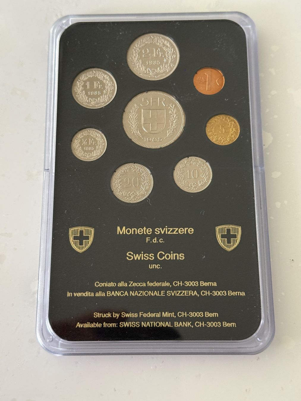 Tutti le monete: Schweizer Münzsatz 1985  Stempelglanz – Nuovo (secondo la descrizione) da Wallisellen venduto da SWISS_SILVER1 1