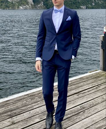Herren Anzug Club of Gents dunkelblau Grösse 44 slim fit