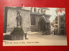 1911 / Bienne Le Ring - Entrée de l'Eglise