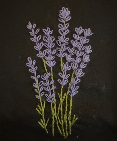 Lavender Handbestickte Tote Bag - Handgemachte - Neu!