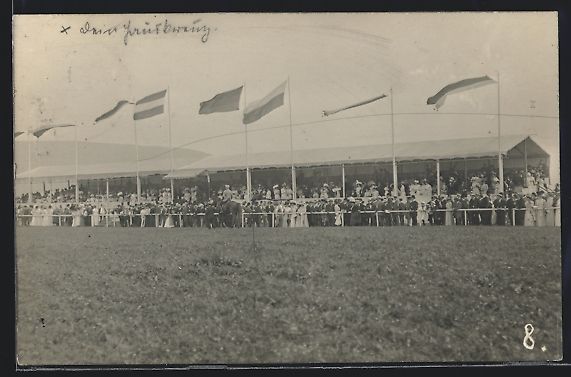 Cartoline postali: AK Bad Pyrmont, Pferderennbahn 1909 – Usato da Berlin venduto da bartko-reher