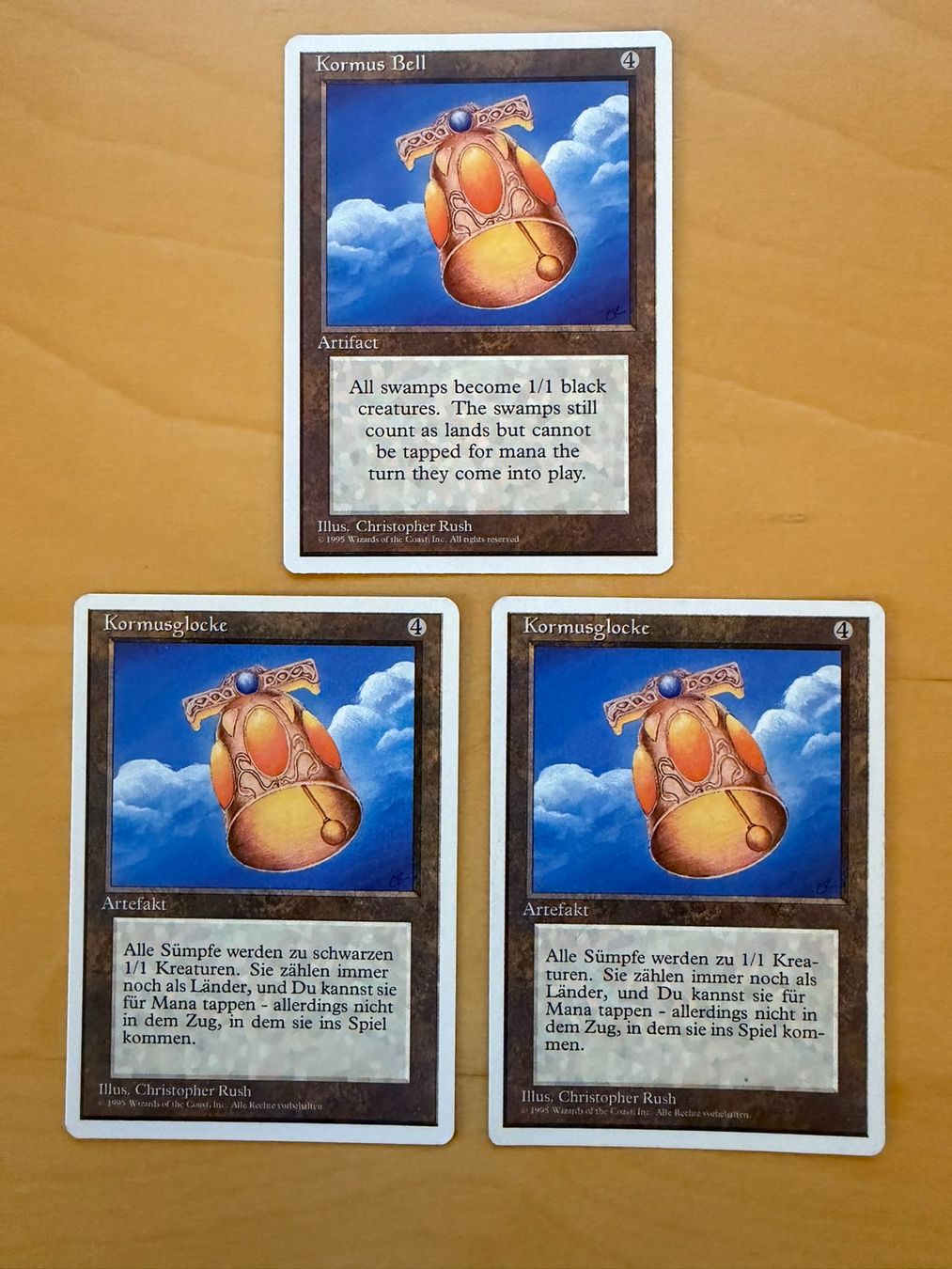 Magic The Gathering Sammelbilder & Trading cards: 3x Kormusglocke // Kormus Bell // 4th Edition // Magic – Gebraucht aus Binz von Tempelritter