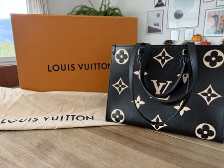 Louis Vuitton Tasche Onthego MM schwarz guter Zustand