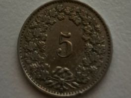 Schweizer 5 Rappen Münze, Jahrgang 1926, Top Zustand!