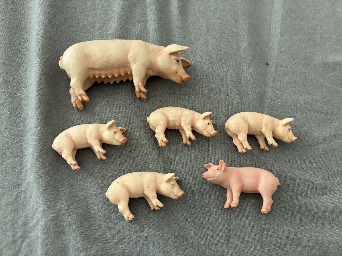 Schleich Statuette: Schleich Sau mit Ferkeln – Usato da Wetzikon ZH venduto da Higure