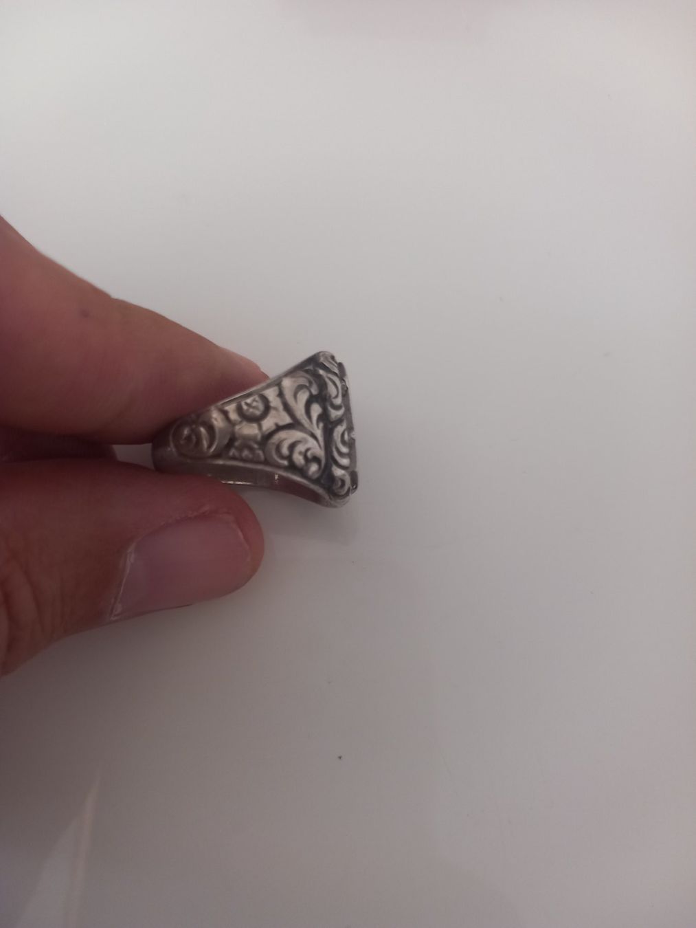 Anelli: Bague chevalière en argent 800 initiale FM – Usato da Genève venduto da GenevaLuxury 3
