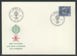 1962, FDC, OMS (D VI) Ausrottung der Malaria