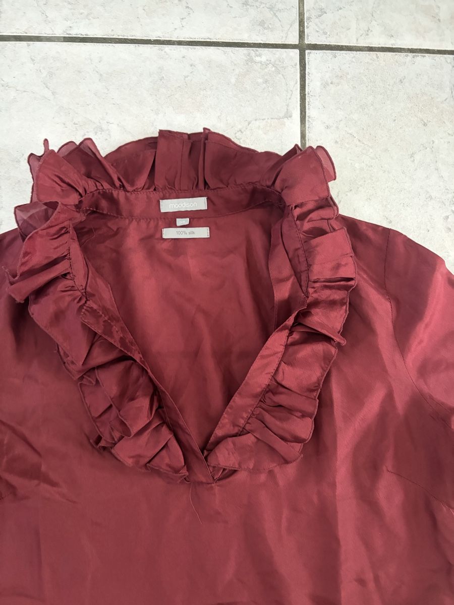 Maddison Camicette: Damenbluse Maddison 100% Seide Gr. 38 bordeauxrot – Usato da Sevelen venduto da gsandax 2