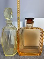 2x Art Deco Flaschen mundgeblasen